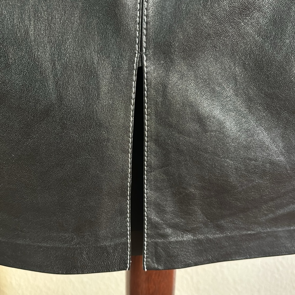 Lafayette 148 lambs leather skirt - Picture 2 of 5